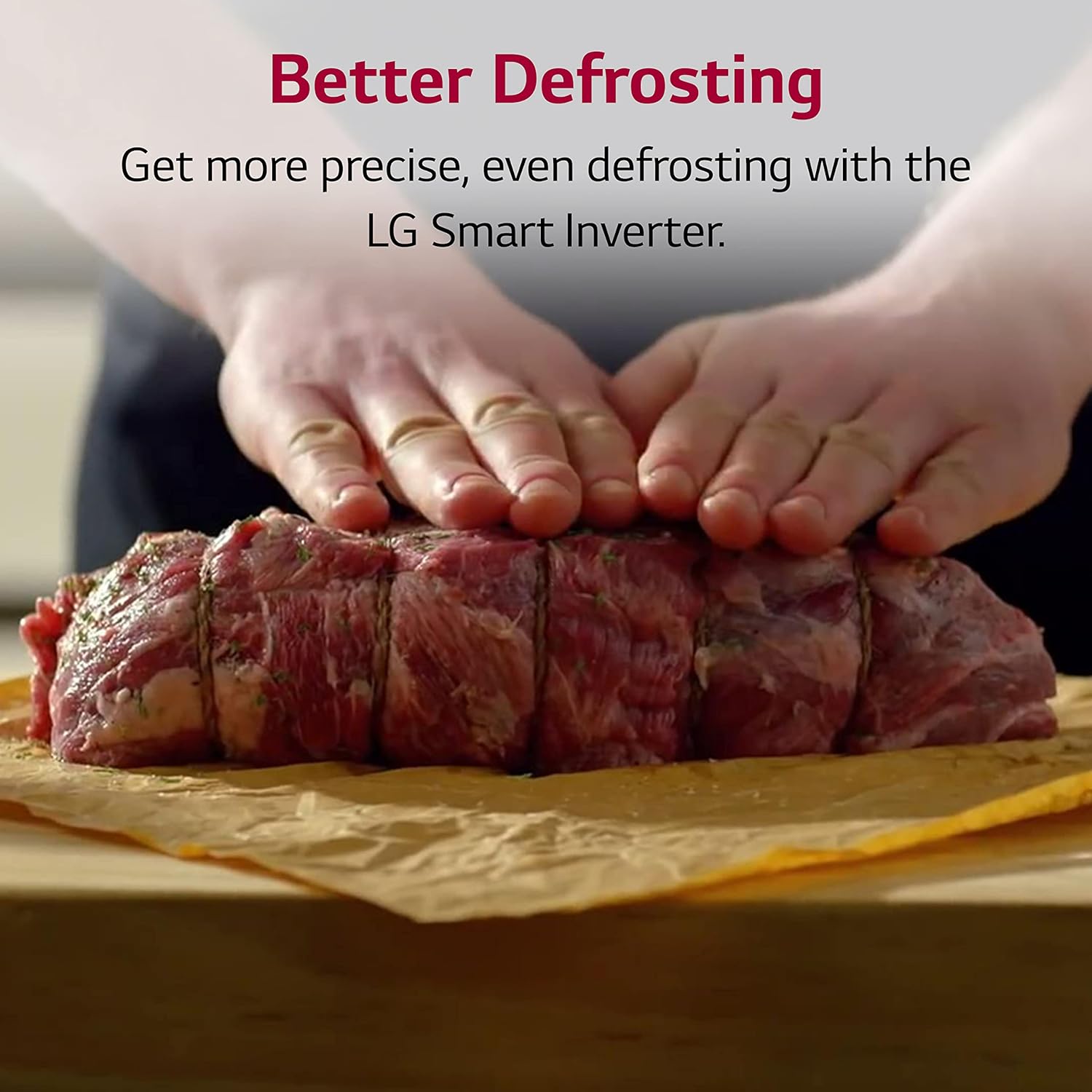 LG LMC0975ASZ 0.9 CF Countertop Microwave, Smart Inverter, Easy-Clean Interior with Hexagonal Ring, Stainless Steel