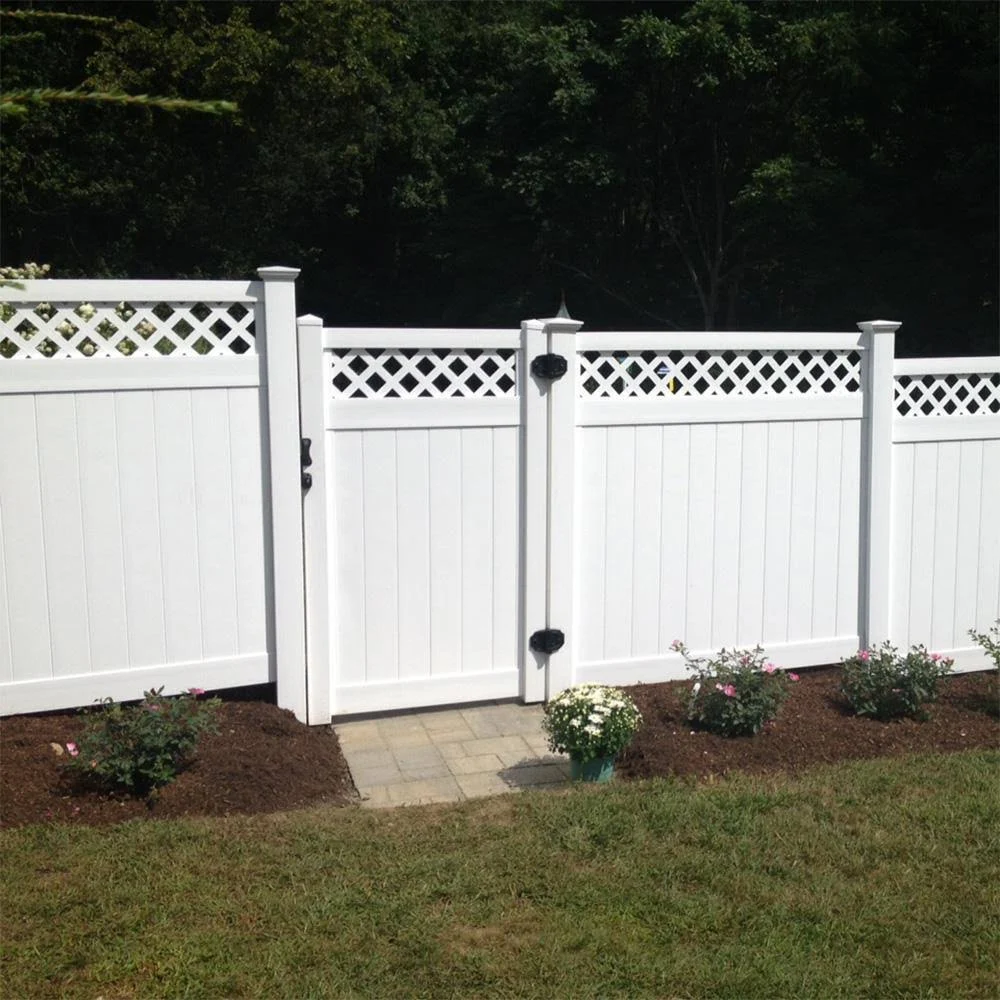 Weatherables Vinyl Privacy Fence Panel Kit 6ft. H x 8ft. W Water Resistant White