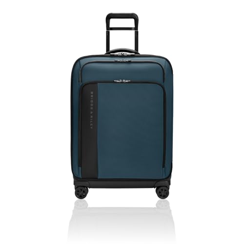 Briggs & Riley Domestic 22" Carry On Expandable Spinner - Luggage for Travel, Suitcases with Wheels, Softside Rolling Bag for Men & Women, Self-Repairing Zipper - ZDX Collection, Black