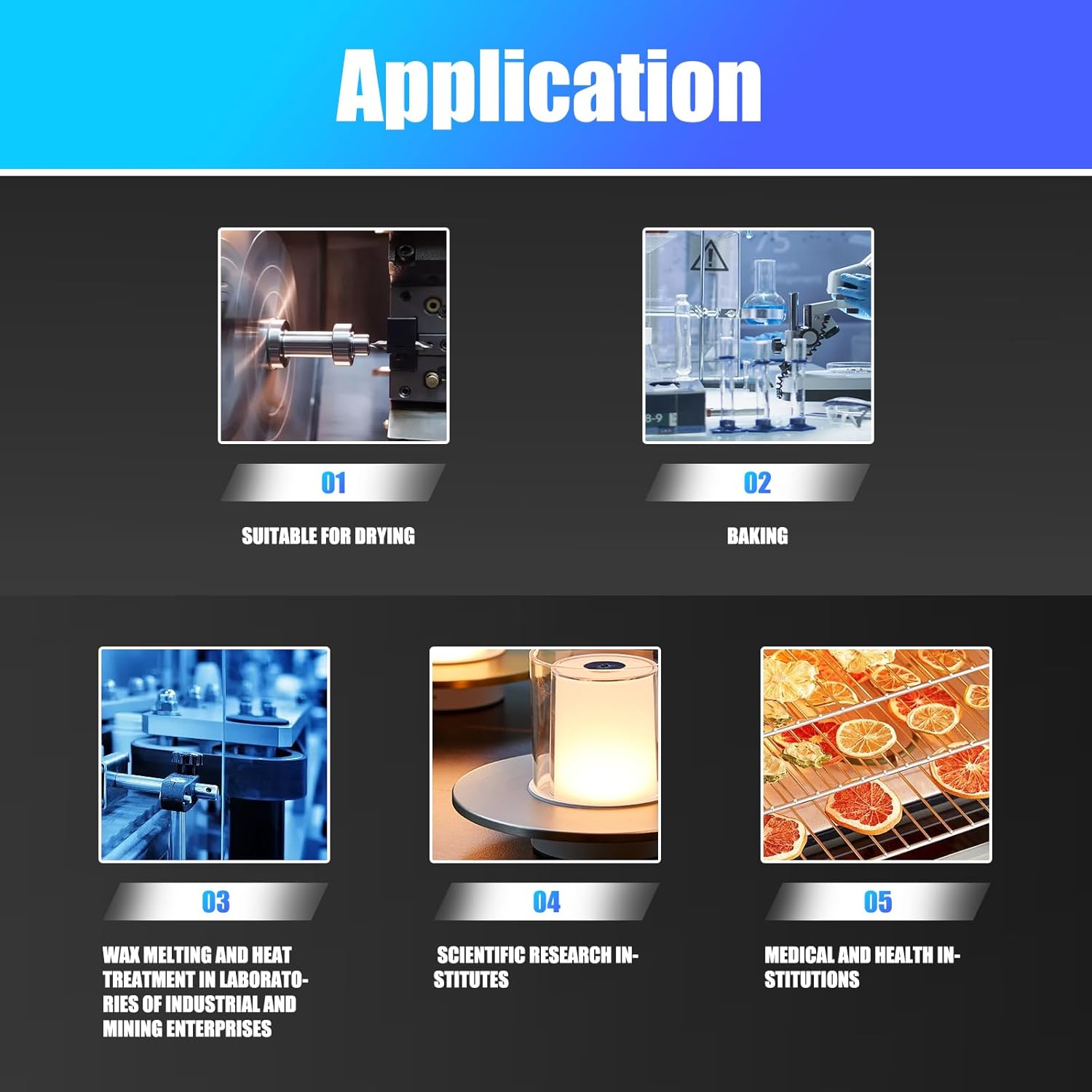 Lab Forced Air Convection Drying Oven,Constant Oven Constant Temperature Blast Drying Oven for drying, baking, wax melting,Rt+10-250°C(up to 300°C)