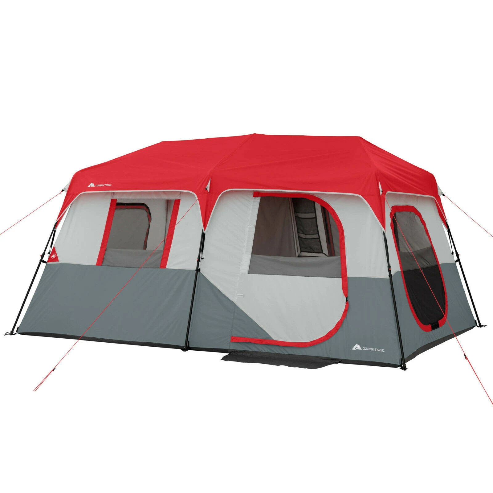 Ozark Trail 8 Person Instant Cabin Tent with LED Lighted Poles and Bluetooth Speaker