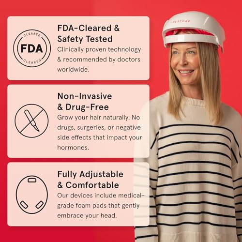 iRestore Essential Laser Hair Growth System - FDA Cleared Hair Growth for Men & Hair Loss Treatments for Women with Thinning Hair, Hair Regrowth for Women