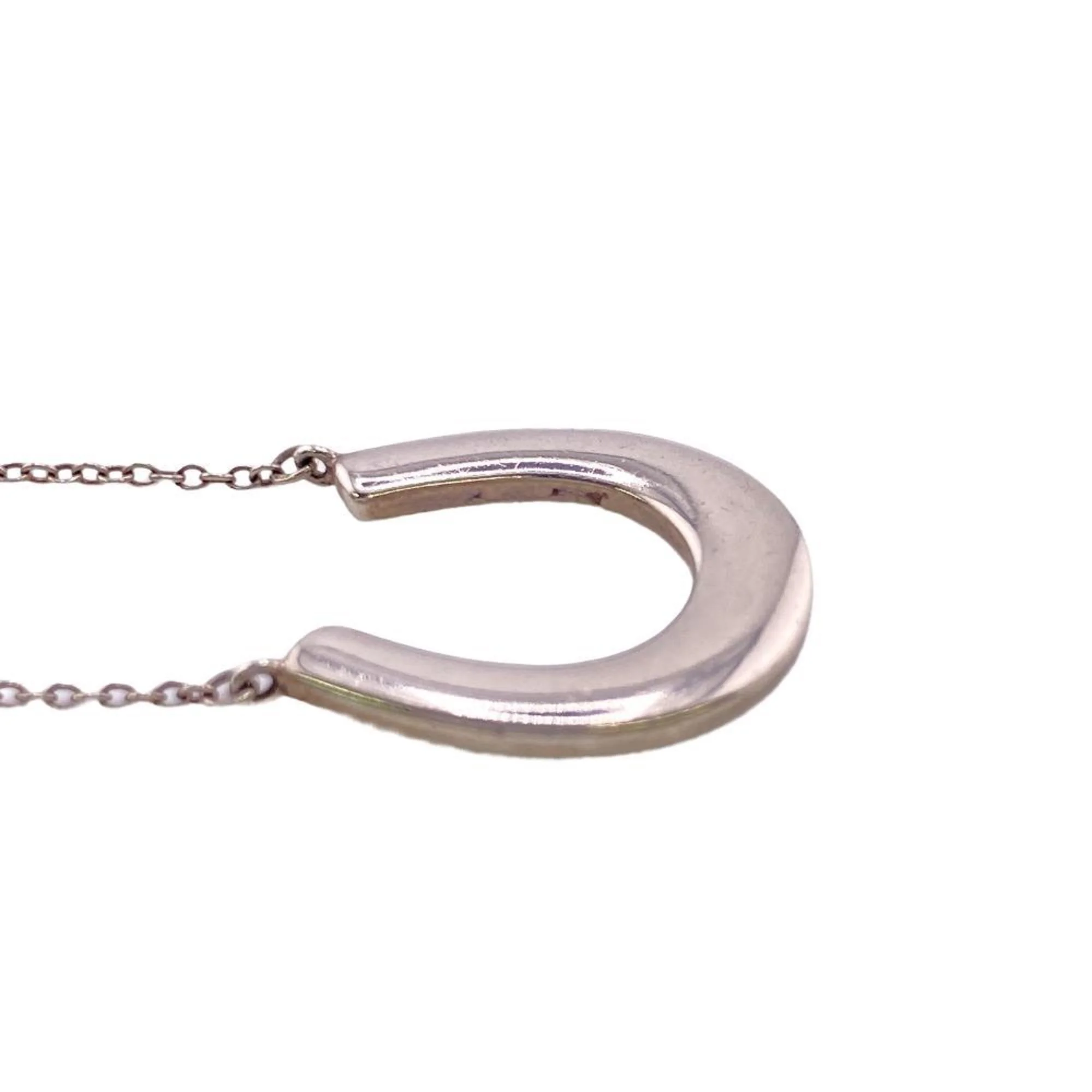 Pre-Owned TIFFANY&Co. Tiffany 925 2.7g Horseshoe Necklace Silver Women's Z0005226 (Good)