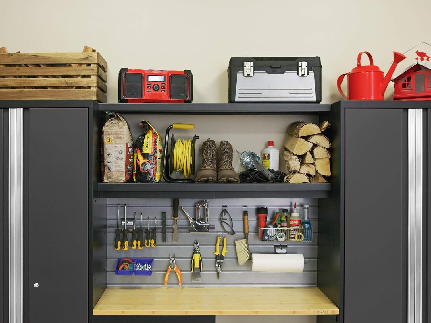 NewAge Products Bold Series Gray 2 Piece Set, Garage Cabinets, 50669