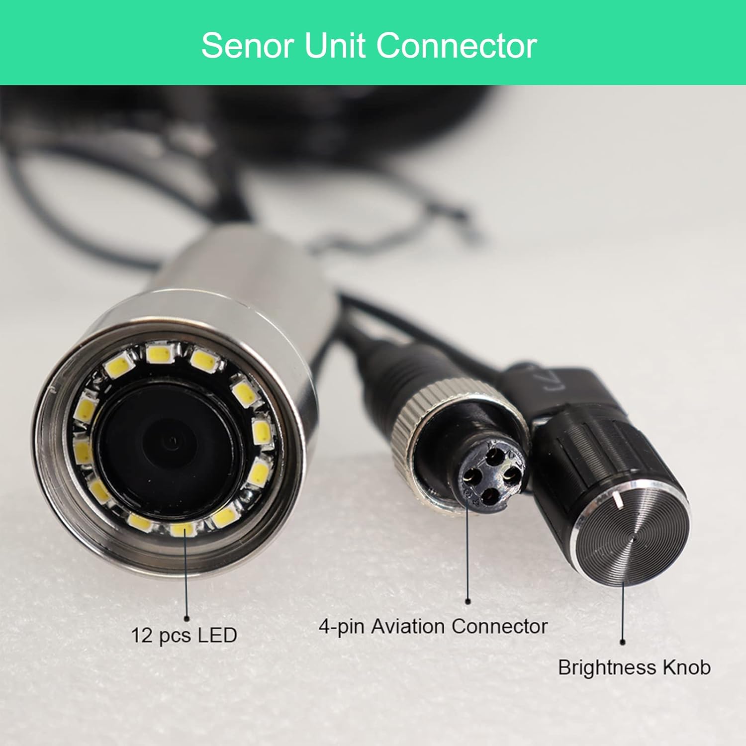 LINOVISION Modular Underwater Camera KIT with Compact Size and Remote Network Access, Underwater Inspection for Swimming Pool, Aquariums, Tunnels. 1 Main Unit XVR04M and 4 Sensor Units FOV 90°/160°