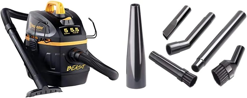 Vacmaster Professional - Professional Wet/Dry Vac, 5 Gallon, Beast Series, 5.5 HP 1-7/8" Hose Jobsite Vac (VFB511B0201), Black