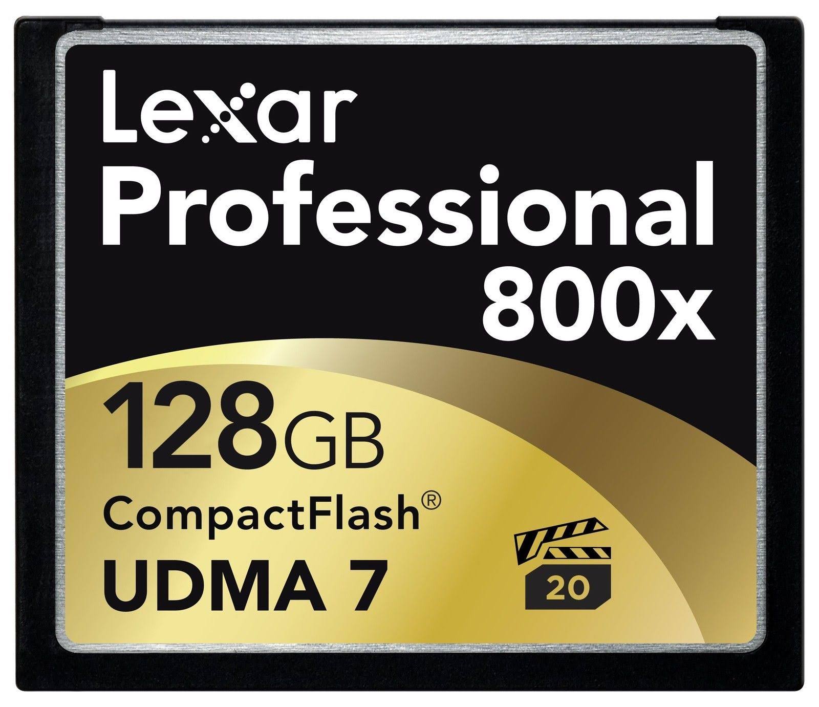 Lexar Professional CompactFlash 128 GB Memory Card - 800x - Pack of 2