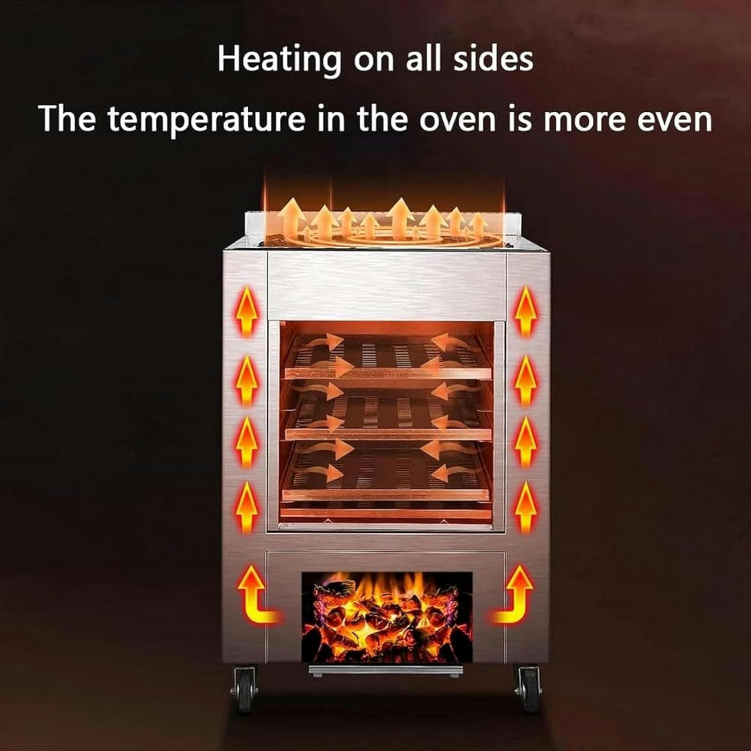 Home Sweet Potato Oven, 100 -Liter Coal Pizza Oven, Stainless Steel Sweet Potato Oven, 36 * 48 M Baking Size, Used To Make Pizza, Sweet Potatoes, Barbecue