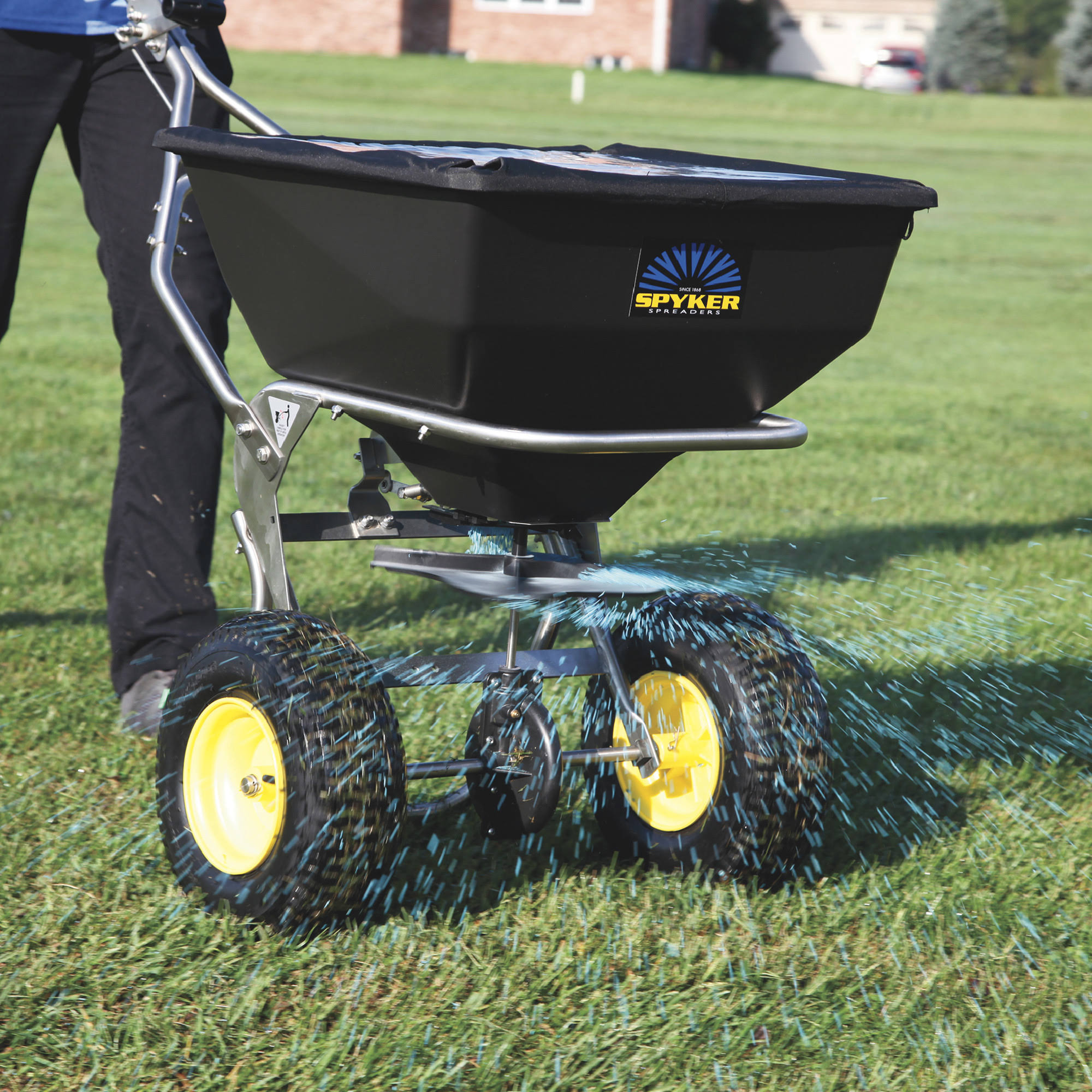 Spyker Ergo-Pro Walk-Behind Broadcast Spreader - 80-lb. Capacity, Model#SPY80-1S