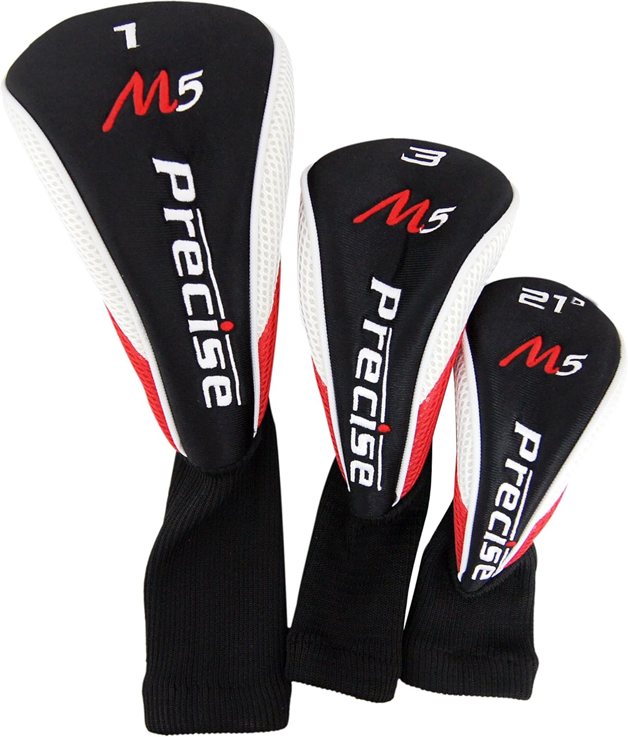 Left Handed M5 Golf Club Set for Tall Men, Black/Red