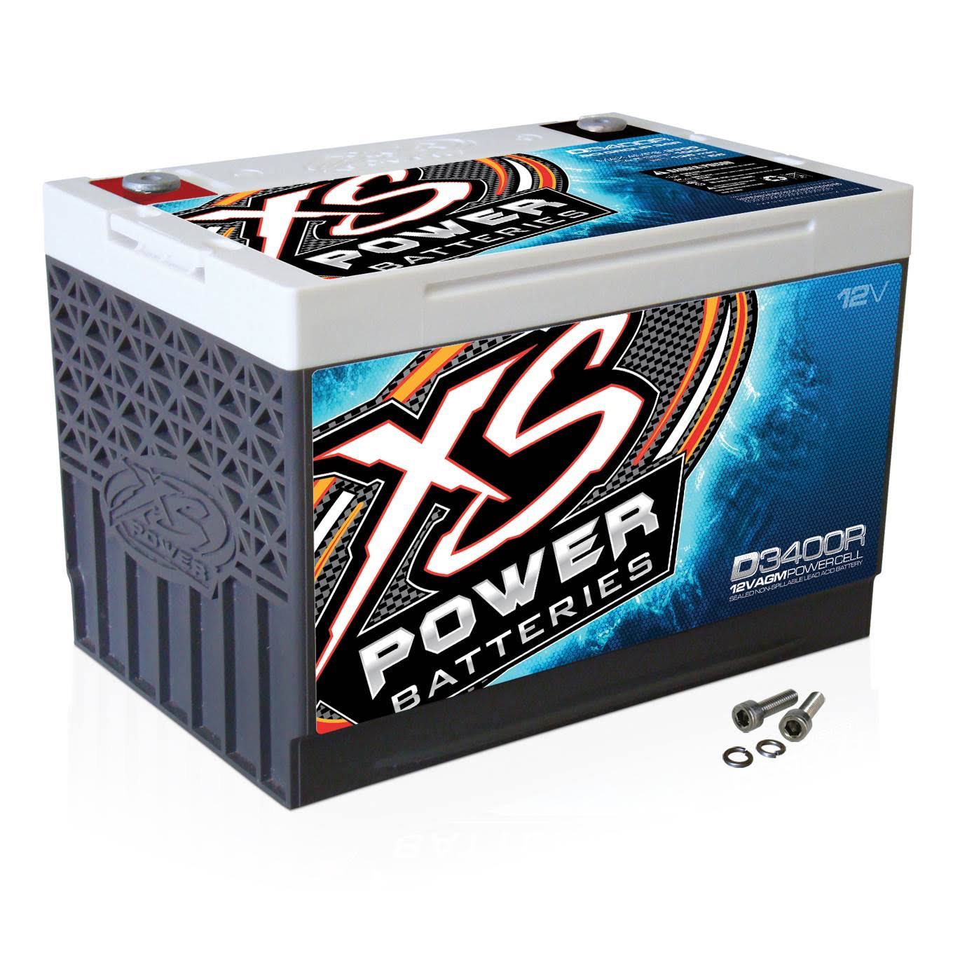 XS Power 12V BCI Group 34R AGM Reverse Polarity Car Battery D3400R