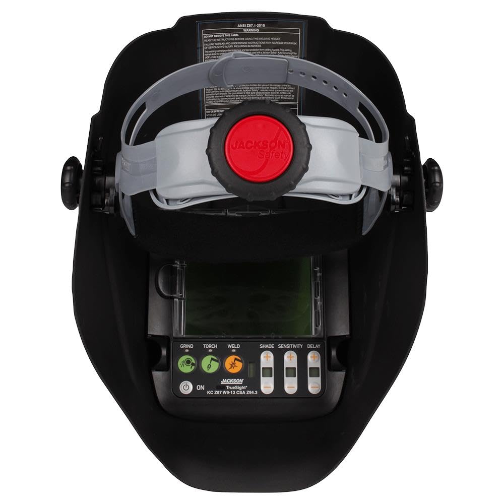 Jackson Safety HLX Welding Hood with TrueSight II Digital Variable ADF Balder Technology - Lightweight Auto Darkening Welding Helmet - ANSI Z87.1