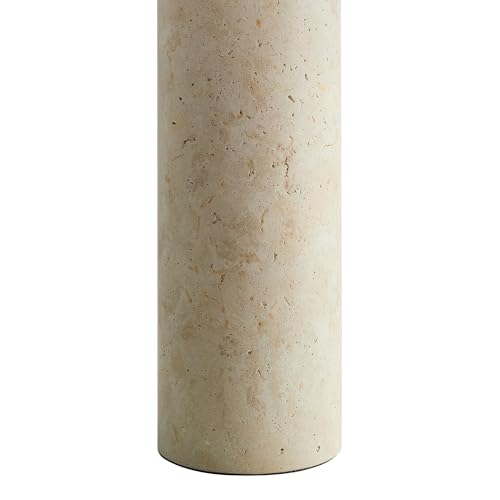 Modway Zenith Travertine Stone Pillar Table Lamp in Travertine