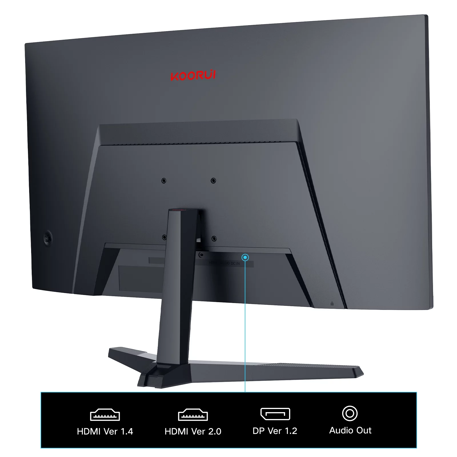 KOORUI 24 inch High-Performance 165Hz/144Hz 1ms(MPRT) 100% sRGB Gaming Monitor,Adpitive sync,3-Side Borderless,FHD 1080P VA Computer Monitor,HDMI/DisplayPort,24E4