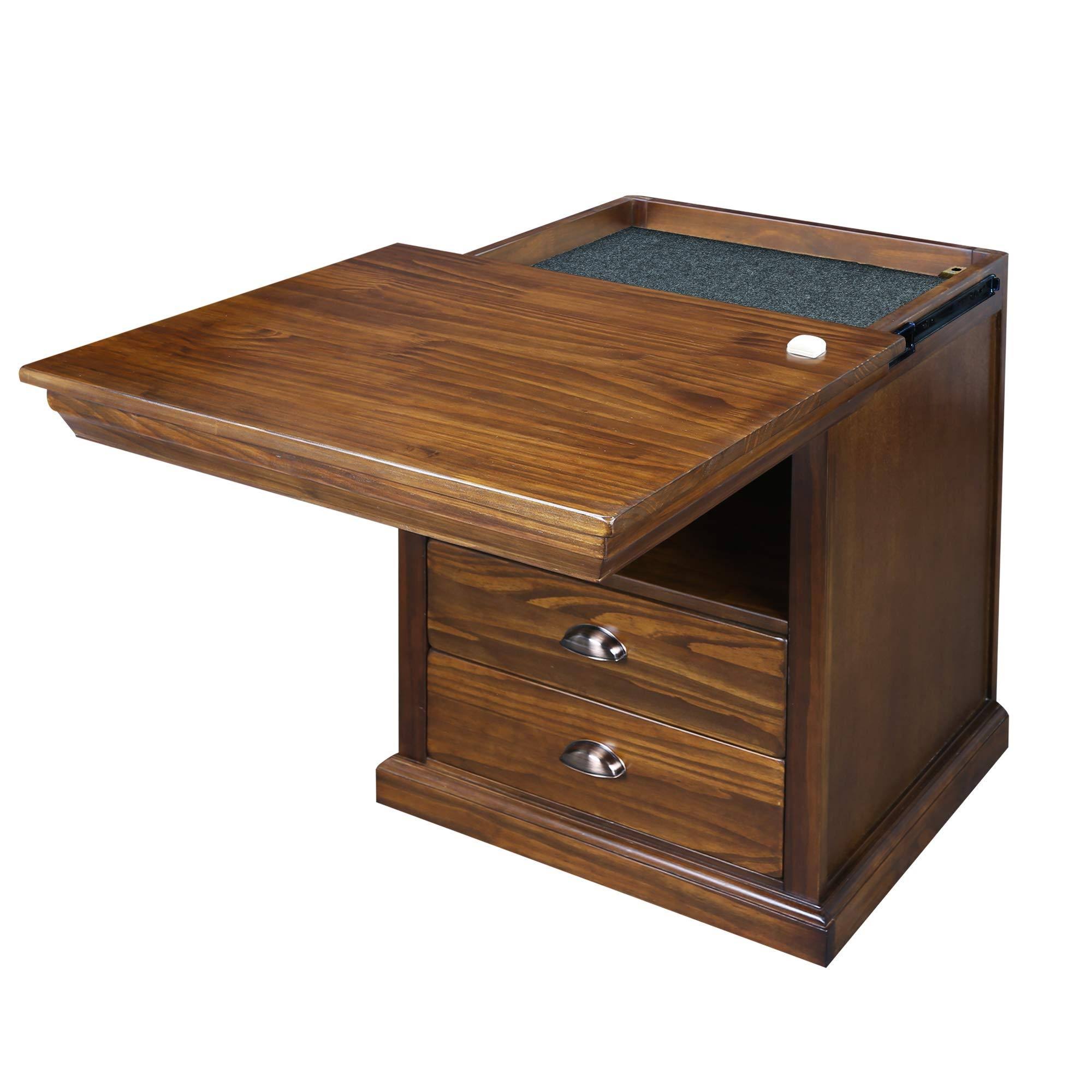 Casual Home Lincoln Nightstand with Concealed Compartment, Concealment Furniture