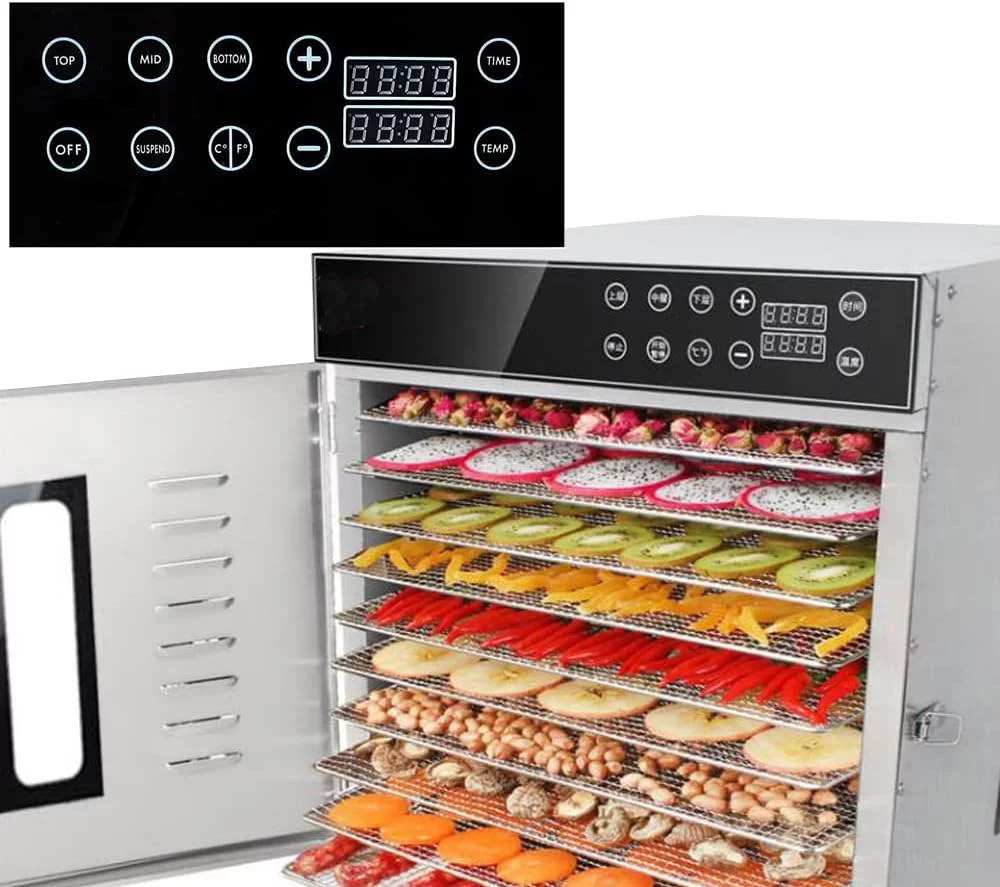 Cooler Depot Heavy Duty 30 tray Commercial Industrial Food Dehydrator 208-240v DR30WM Fruit & Vegetable Drying Machine Pet Food Dryer SS