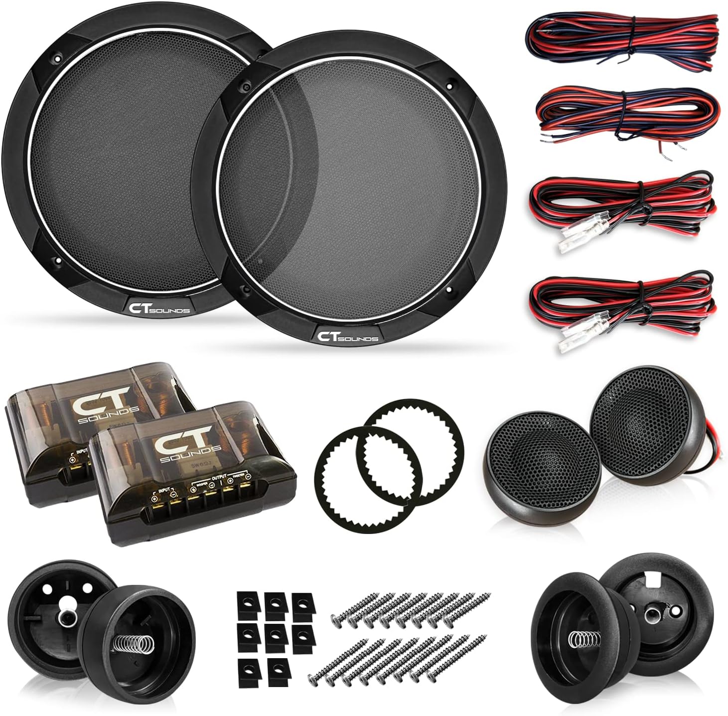 CT Sounds Meso 6.5” 320 Watt 2-Way Premium Component Car Speaker Set