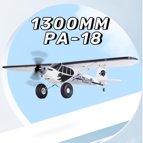 Fms Rc Airplanes for Adults Remote Control Airplane 1300MM (52") Piper PA-18 Super CUB with Reflex V3 6 Channel RTF Rc Planes for Beginners Ready to Fly (Including Transmitter,Receiver,Charger)