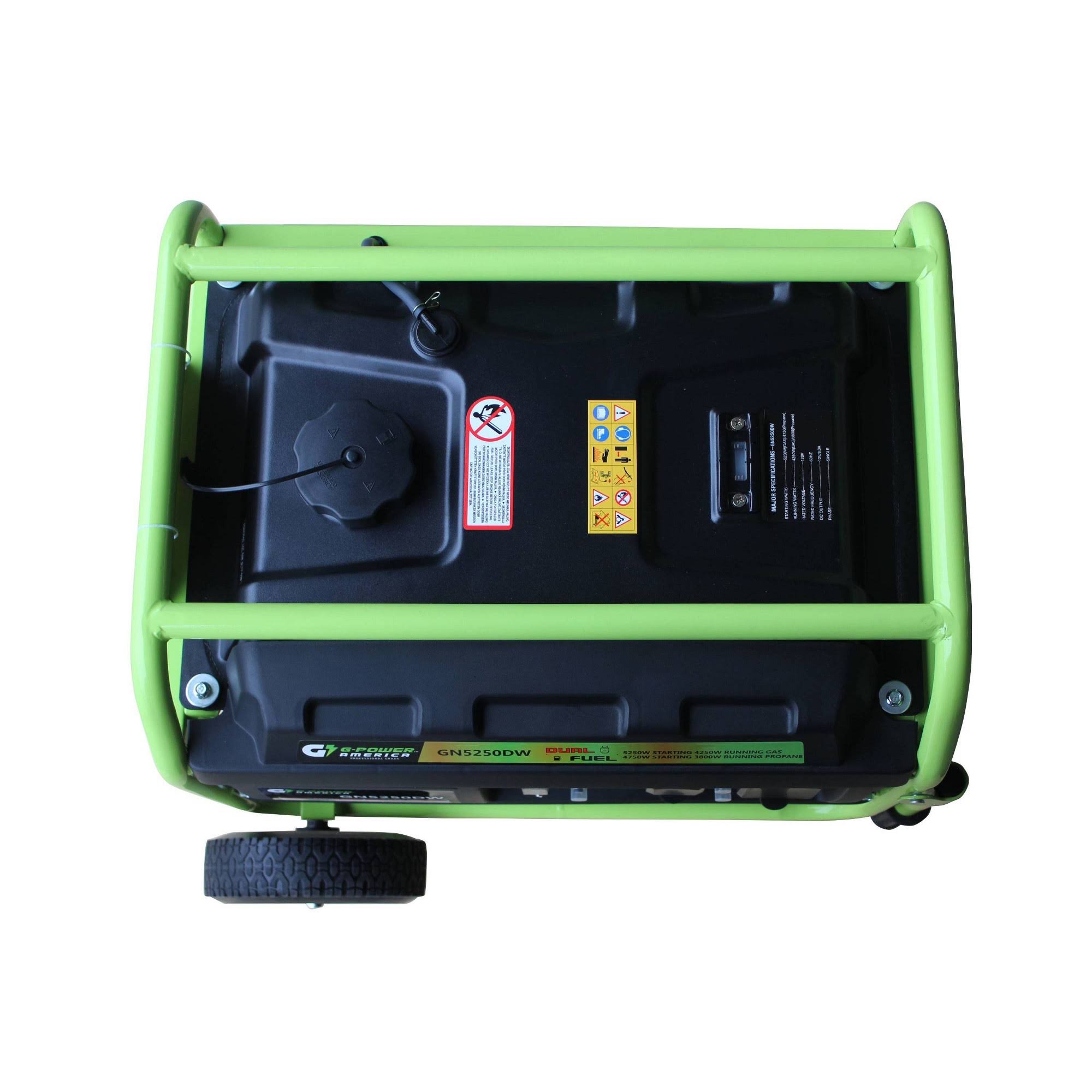 Green-Power America 5250 Watt Portable Dual Fuel Gas/Propane Generator GN5250DW
