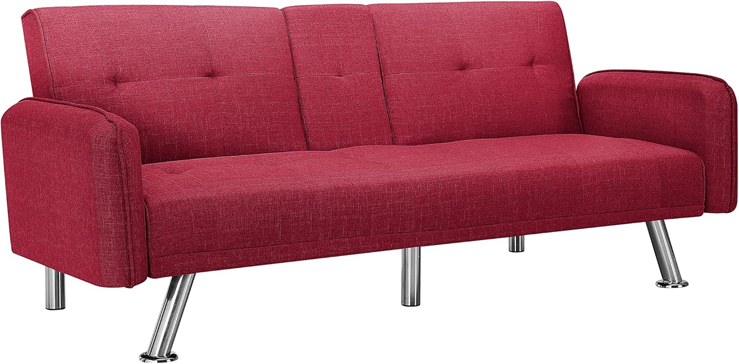 Simple and Fashionable Design Sofa Bed, red Suitable for Living Room and Bedroom