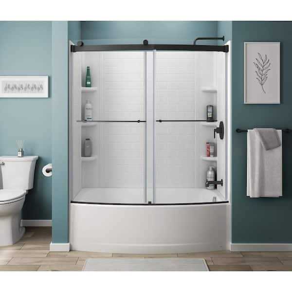 American Standard Ovation Curve 60 in. W x 72 in. H Sliding Frameless Barn Shower Door - Shop Hardware Tools Online Store