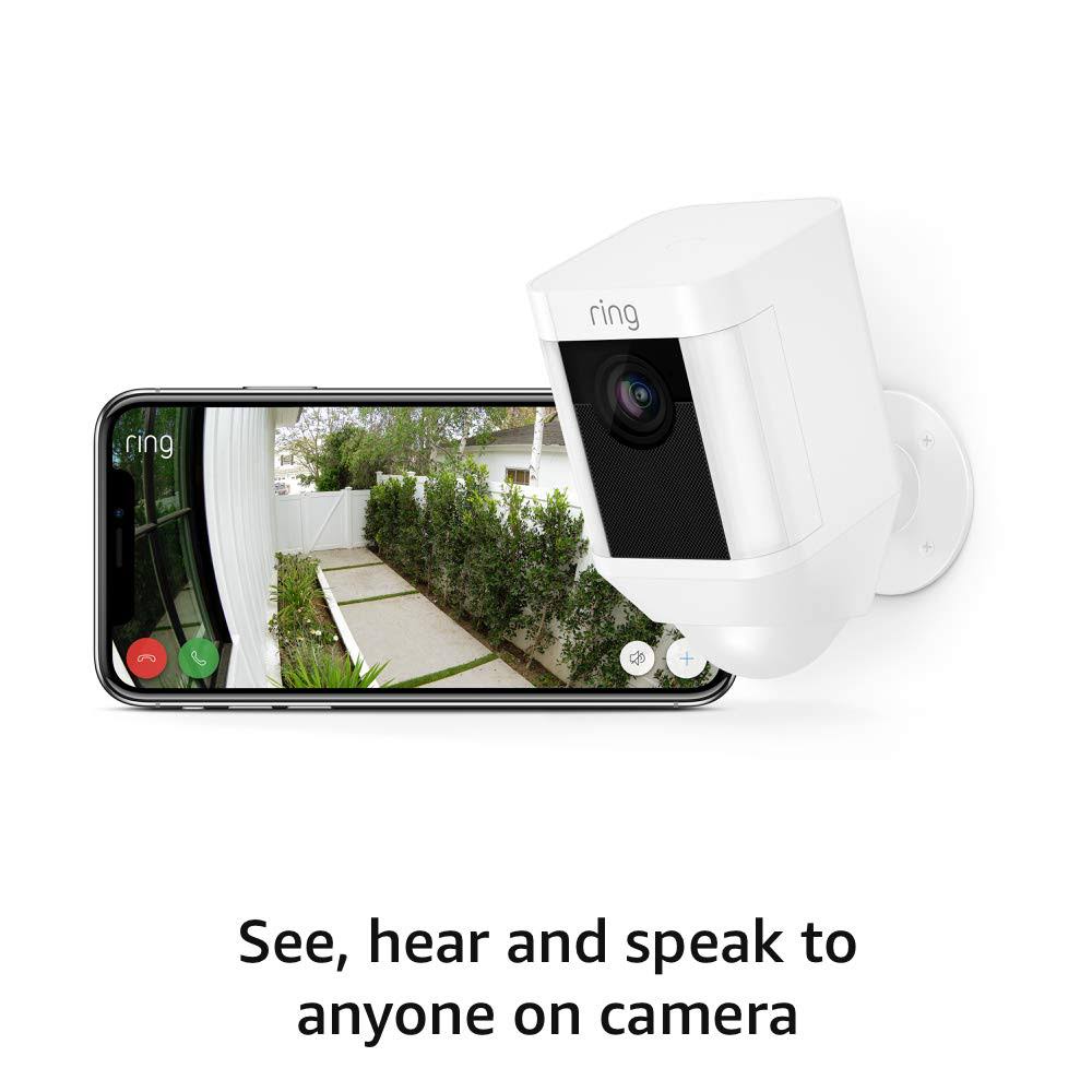Ring Spotlight Cam Battery HD Security Camera with Built Two-Way Talk and A Siren Alarm Works with Alexa Black / Device Only / 2