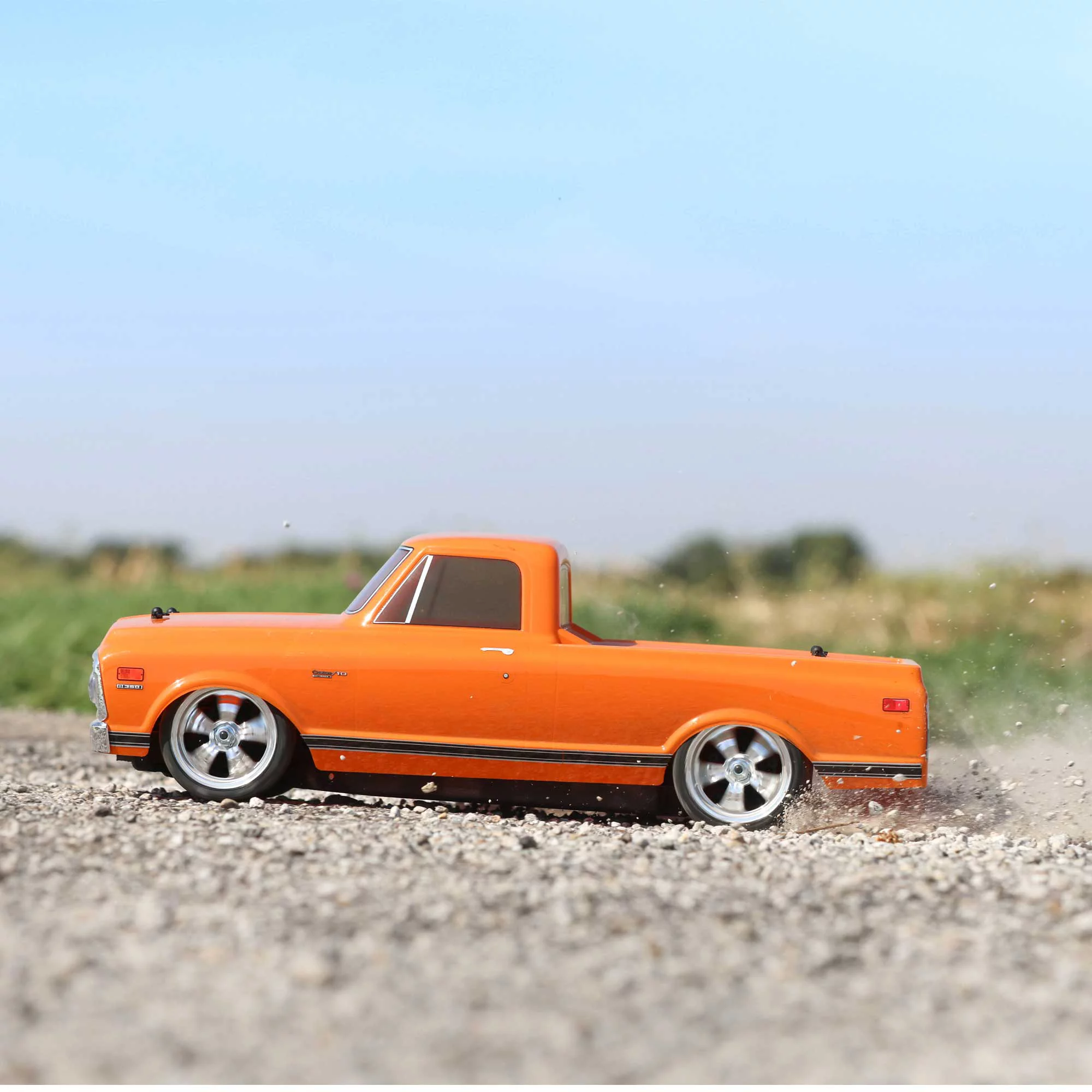 Losi RC Truck 1/10 1972 Chevy C10 Pickup Truck V100 AWD RTR Batteries and Charger Not Included Orange LOS03034T1 Trucks Elec RTR 1/10 On-Road