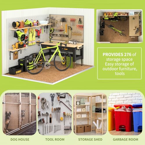 Metal Storage Shed,Outdoor Storage Building 10x12,Large Backyard Sheds with Lockable Doors,Waterproof Outside Storage Shed