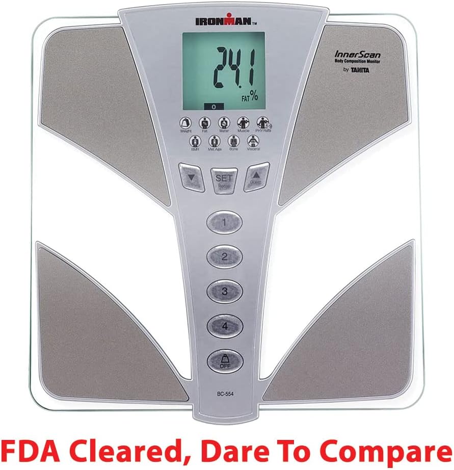 Tanita BC554 Ironman Glass InnerScan Body Composition Monitor Elite Series