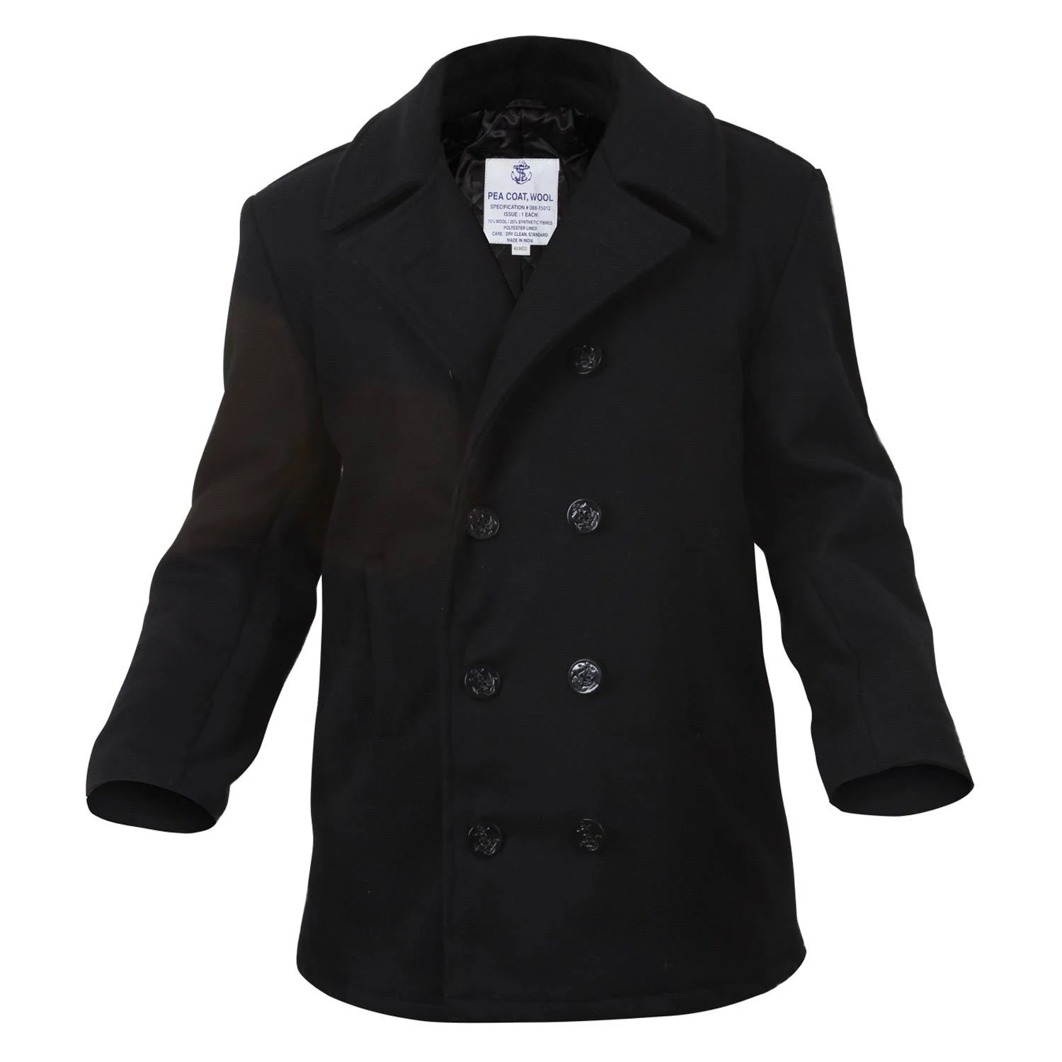 Rothco US Navy Type Pea Coat - Black - 2XL