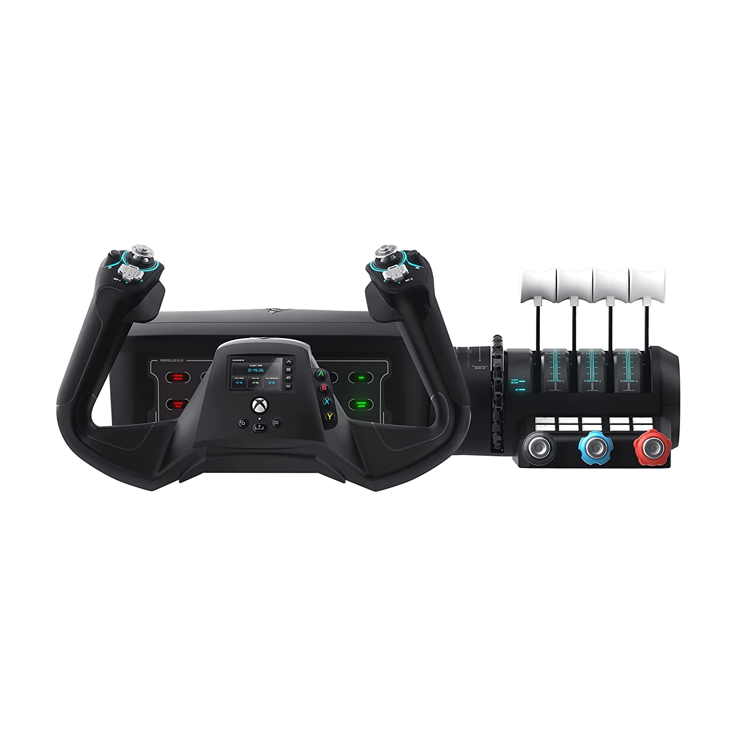 Turtle Beach - VelocityOne Flight Universal Control System for Flight Simulation on Xbox Series Windows PCs - Black With Cleaning Manual Kit Bolt Axtion Bundle Used