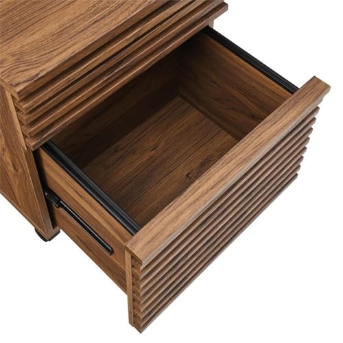 Modway EEI-5704-WAL Render Wood File Cabinet, Walnut