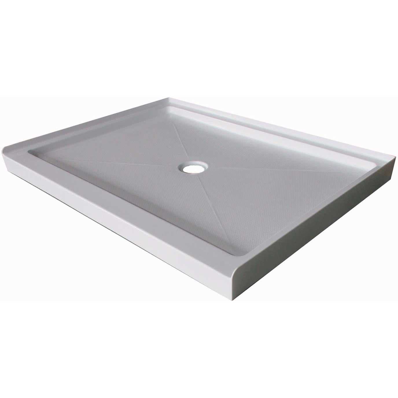 Proflo Pfsba4836 Hammond 48 x 36 Rectangular Shower Base with Single Threshold and Center Drain PFSBA4836WH