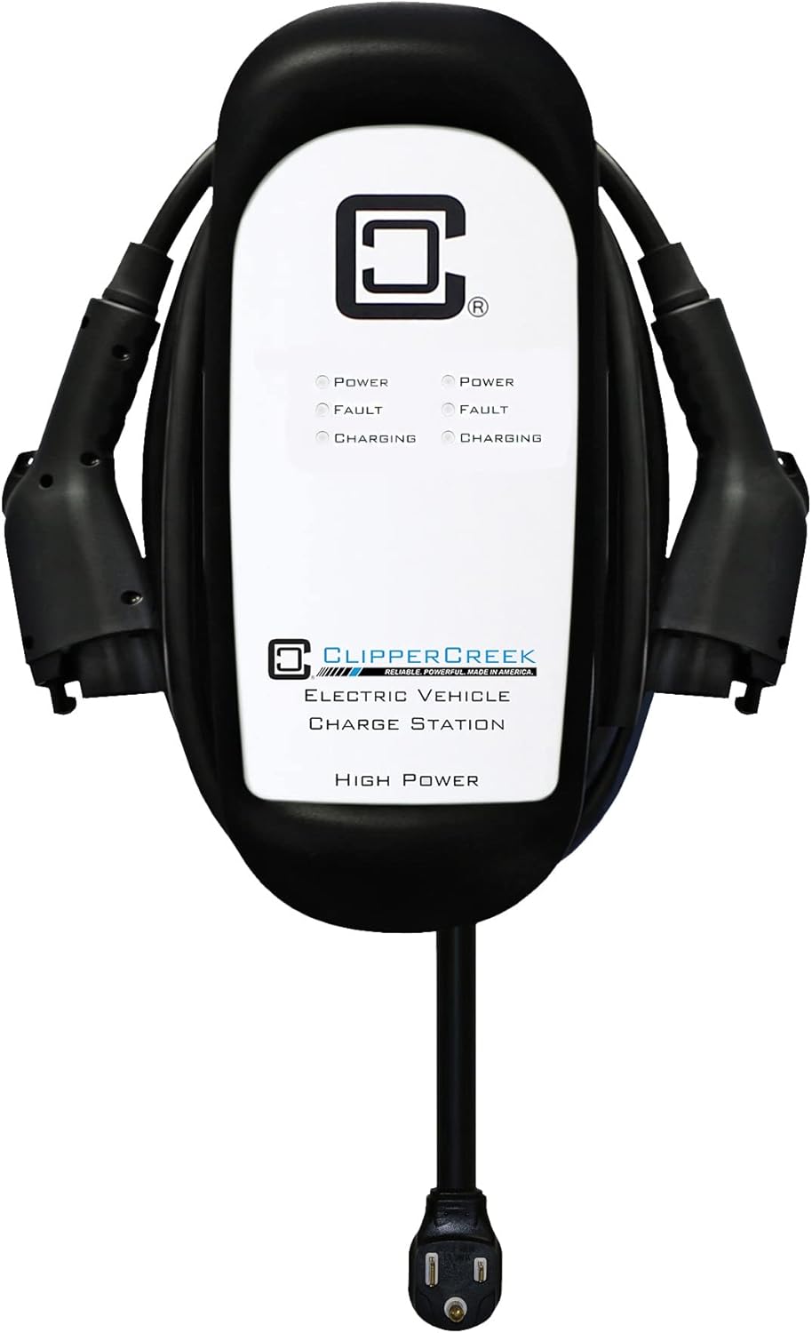 ClipperCreek 40 Amps, Level 2, 240 Volts, HCS-D50 EV Charger Hardwired, 2 25 feet Cables, Built for Indoor/Outdoor use, Compatible with All EVs, Made in USA