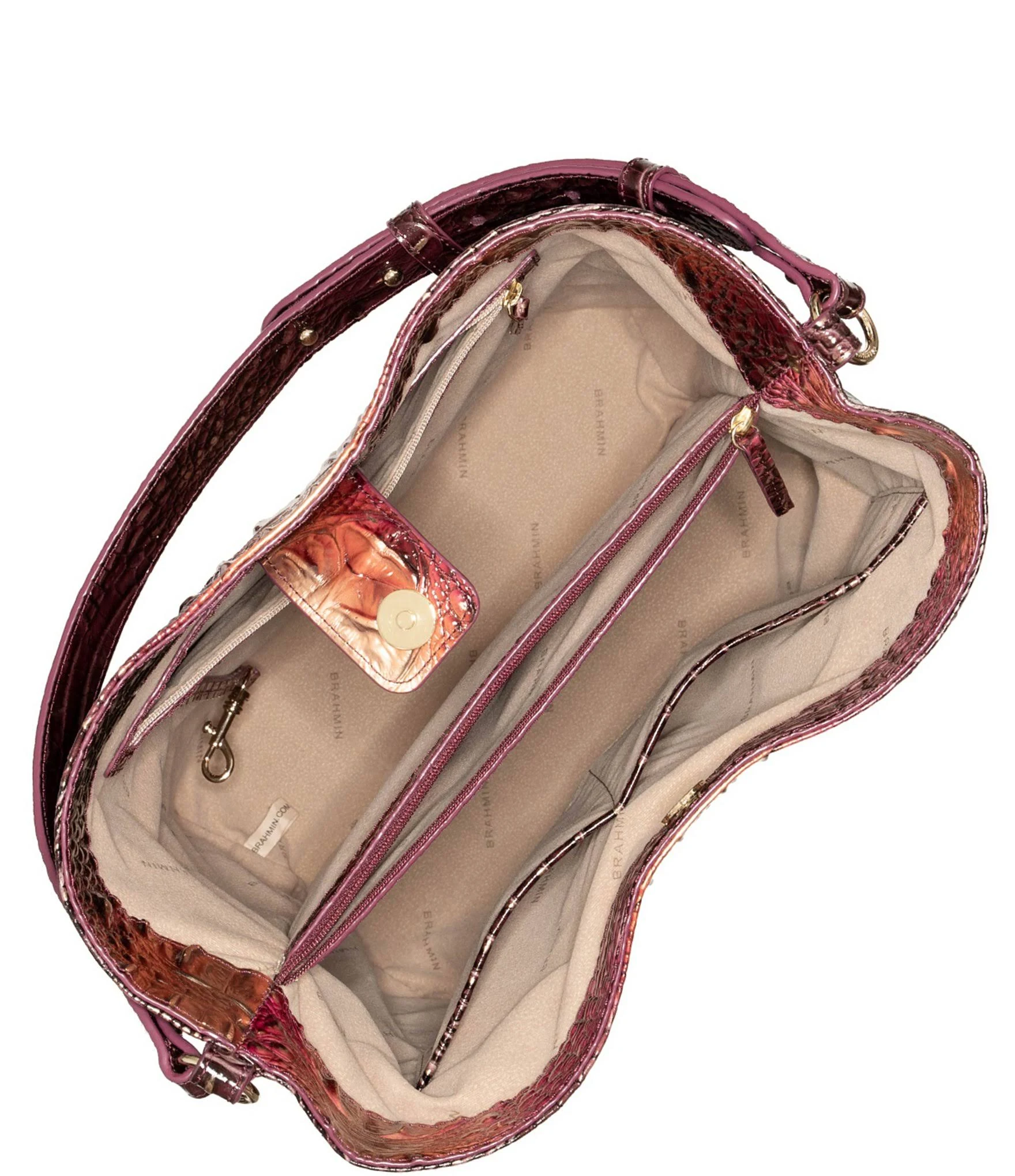 Brahmin Melbourne Collection Large Amelia Bucket Bag - Garnet