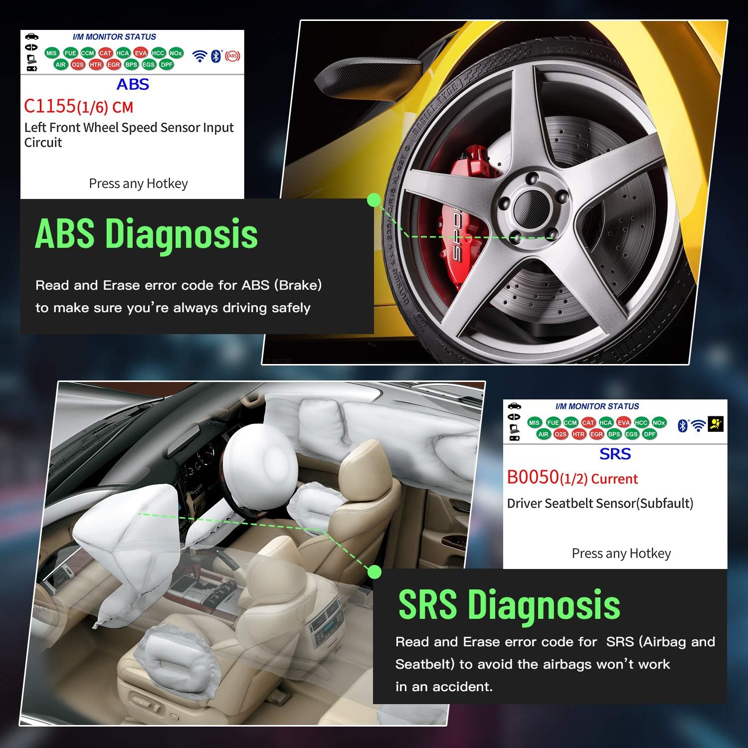 INNOVA 6100P OBD2 Scanner ABS SRS Transmission, Car Code Reader Diagnostic Scan Tool with Oil Reset /Battery & Alternator Test /Full OBD II /Live Data /Repair Solutions 2 APP