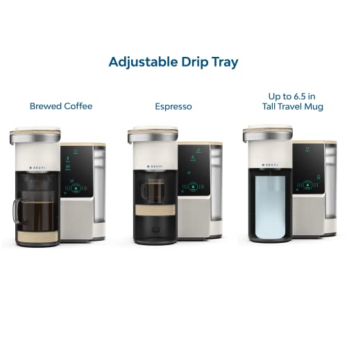 BRUVI The Bruvi Bundle in Black | Single-Serve Coffee System | Includes 20 Coffee and Espresso B-Pods + Bruvi Coffee Brewer + Premium Water Filter Kit