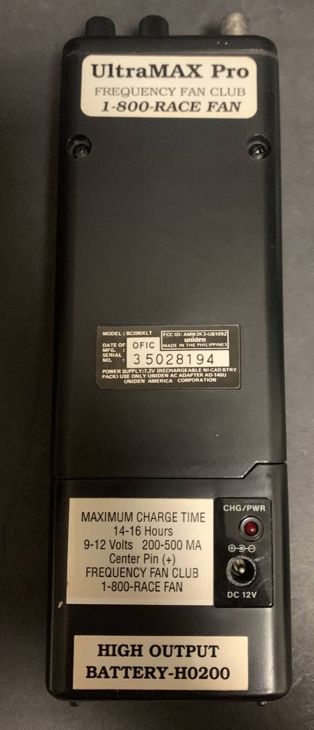 Uniden Bearcat Bc200xlt 200 Channel Handheld Police Scanner Charger C