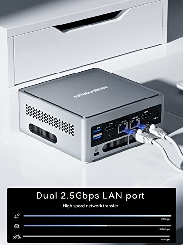 MINISFORUM Venus Series NAB9 Mini PC, 12th Gen Core i9-12900HK(14C/20T) Small Computer 32GB RAM 512GB SSD, 2X HDMI+2X USB-C 4K@60Hz Output, 2X 2.5G RJ45 Port, 4X USB3.2 Desktop Mini Computer