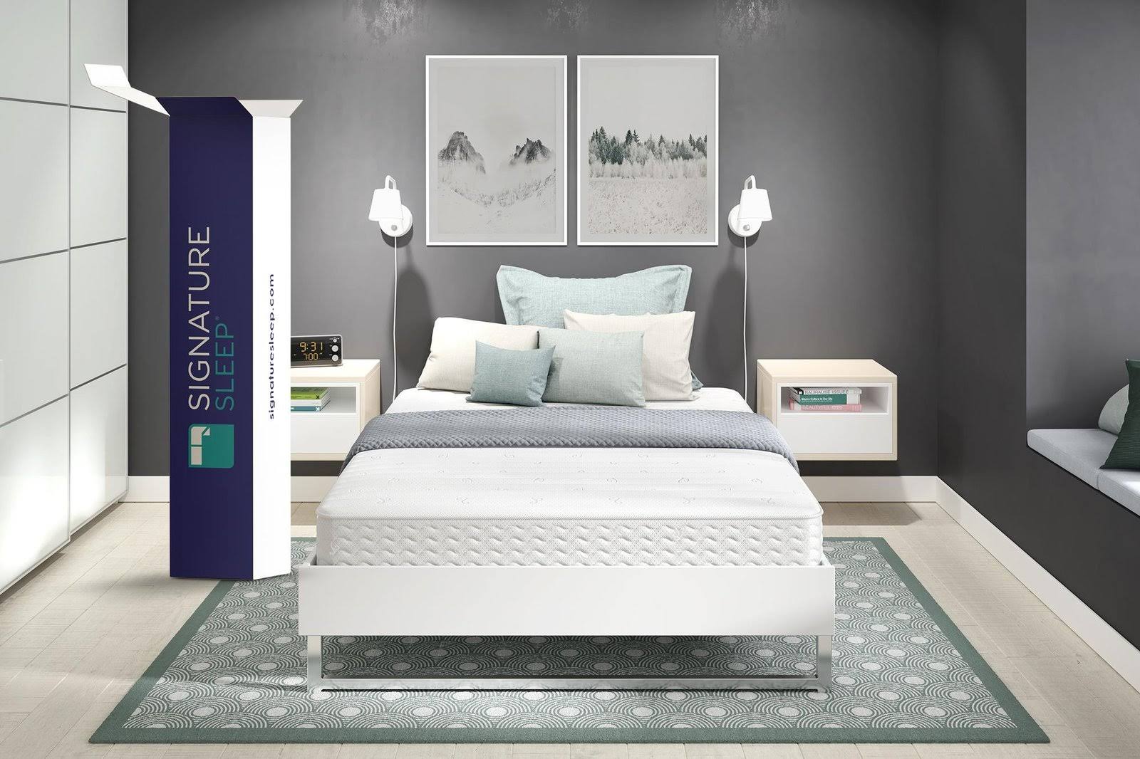 Signature Sleep Contour 8x22 Encased Coil Queen Mattress