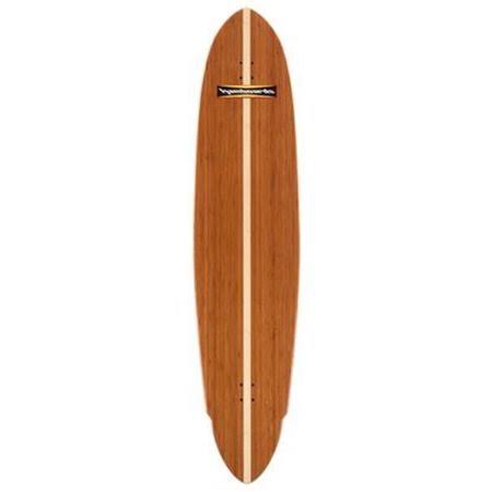 Hamboards Pinger Surfskate Longboard Skateboard Bamboo Natural 5&7x22 for Carving Noseriding and Land Paddling
