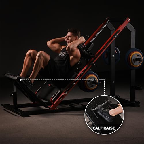 NANAUE Leg Press Hack Squat Machine, Commercial Grade Leg Press Machine for Home Gym with Linear Bearing, Professional Adjustable Leg Press Hack Squat Combo for Quads, Glute and Thigh in Home Gym