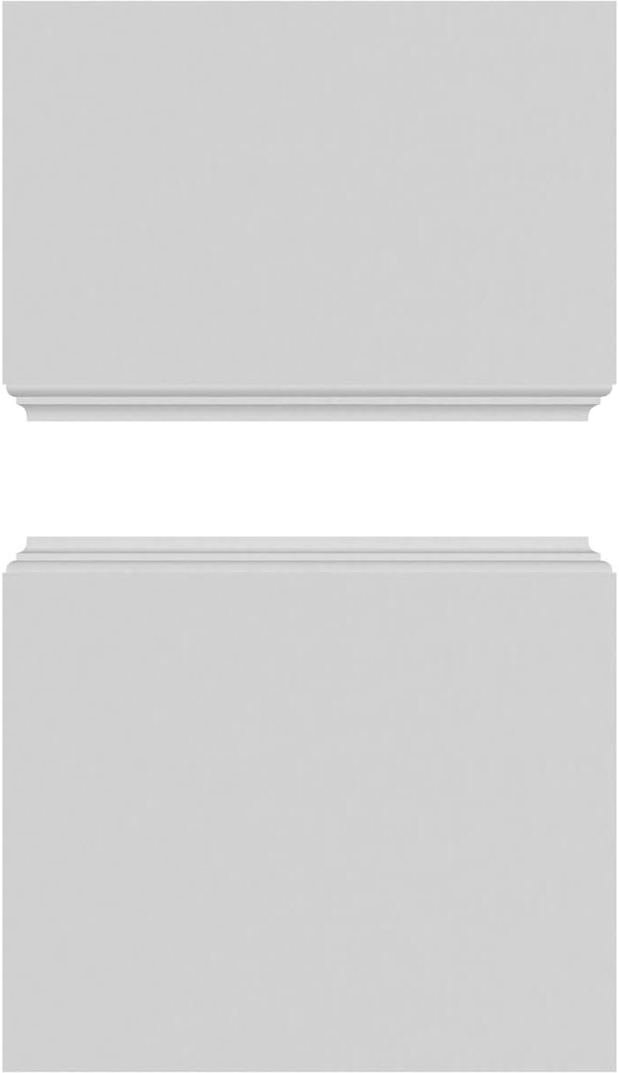 Ekena Millwork 10"W x 9'H Premium Square Non-Tapered Smooth PVC Endura-Craft Column Wrap Kit, Standard Capital & Base