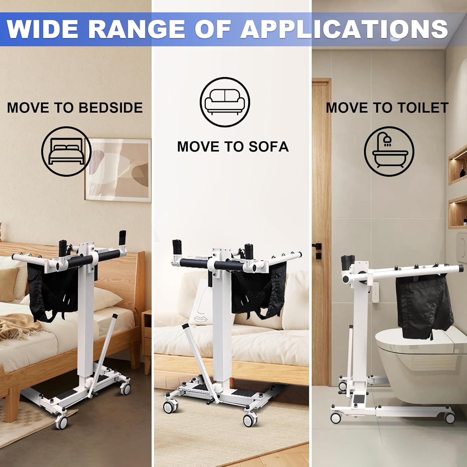 Electric Patient Transfer Lift Chair,Wheelchair to Car Transfer Devices， Patient Lift Transfer Chair Electric Patient Lift Portable Patient Lift Transfer Chairs for Seniors Wheelchair Lifts