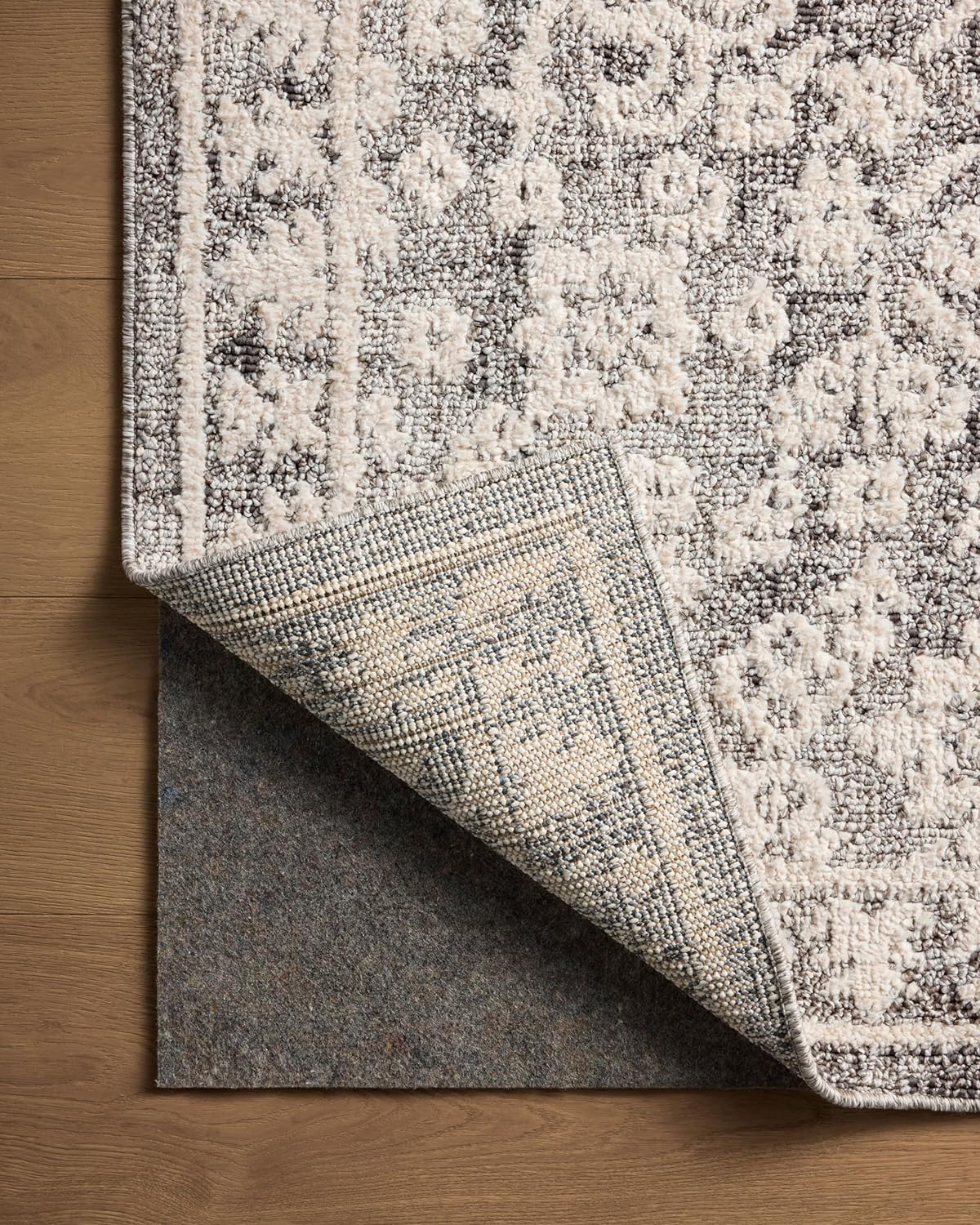 Loloi Magnolia Home by Joanna Gaines Gigi Collection GIG-01 Grey/Ivory 5'-3" x 7'-6" Area Rug