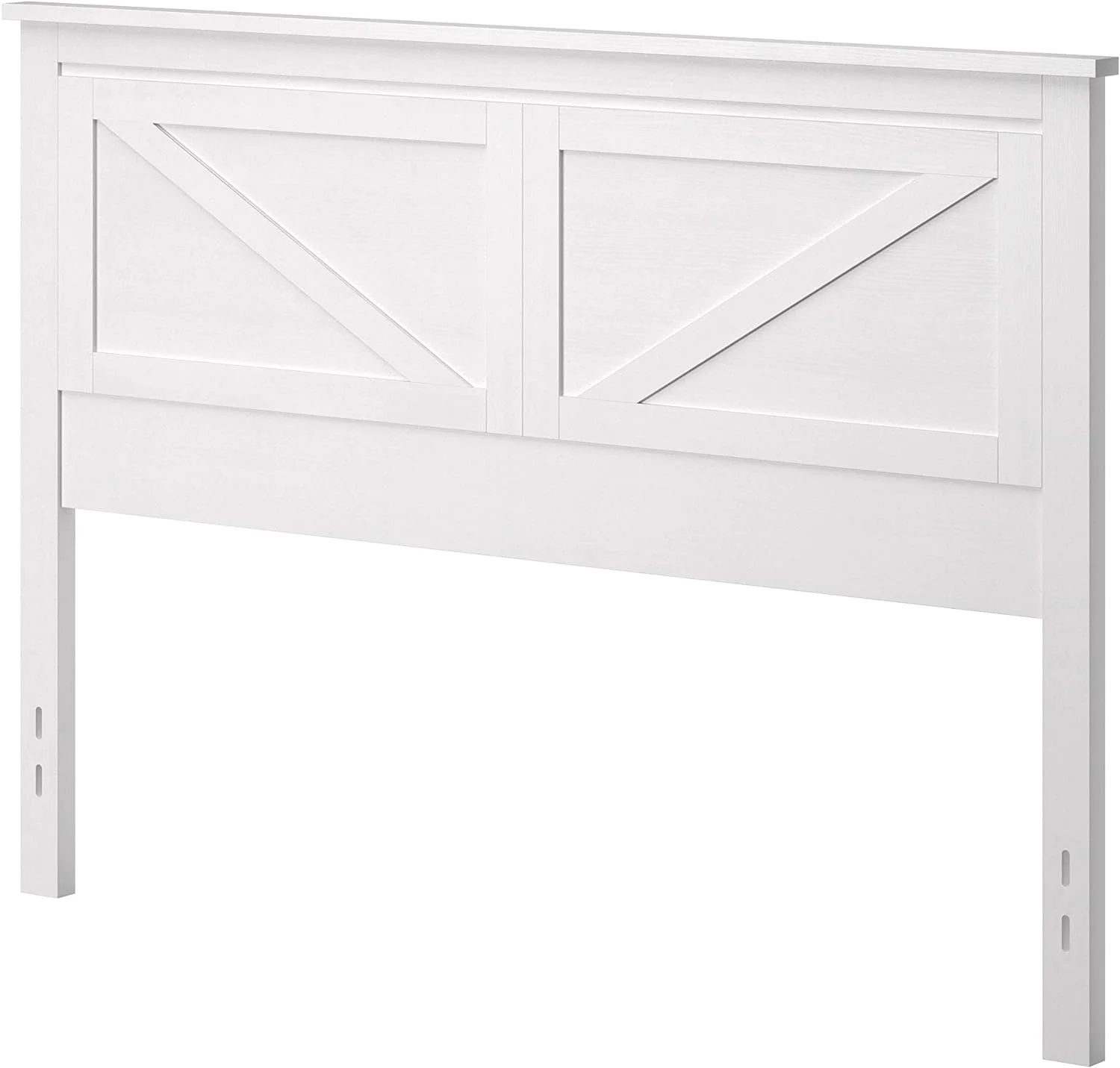 Farmhouse Wood Panel Headboard In Gloss White - Queen Size