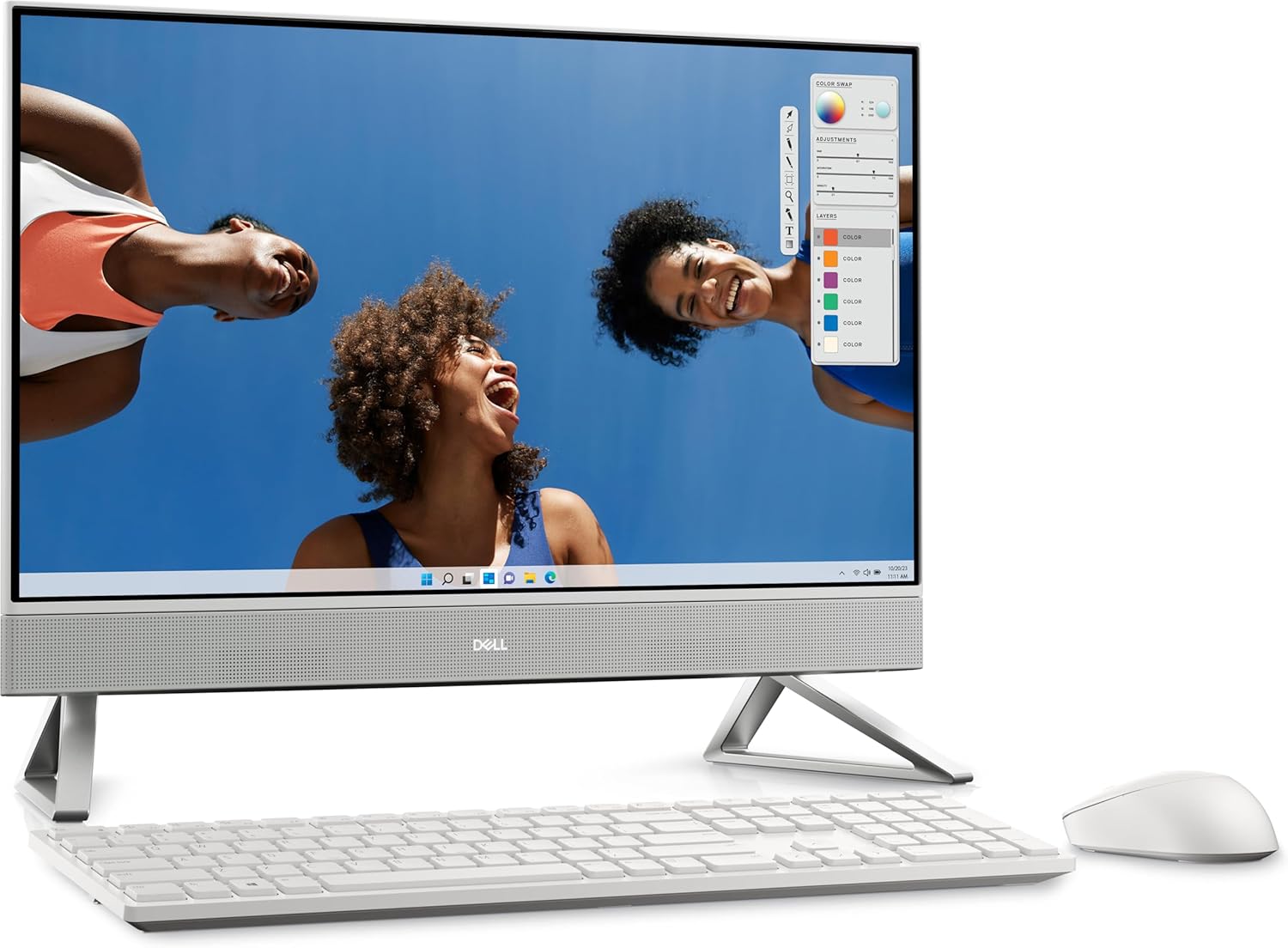 Dell Inspiron 5420 23.8" FHD Touchscreen All-in-One Desktop - 13th Gen Intel Core i7-1355U 10-Core up to 5.0 GHz, 16GB RAM, 512GB NVMe SSD + 1TB HDD, Intel UHD Graphics, Windows 11 Home, White