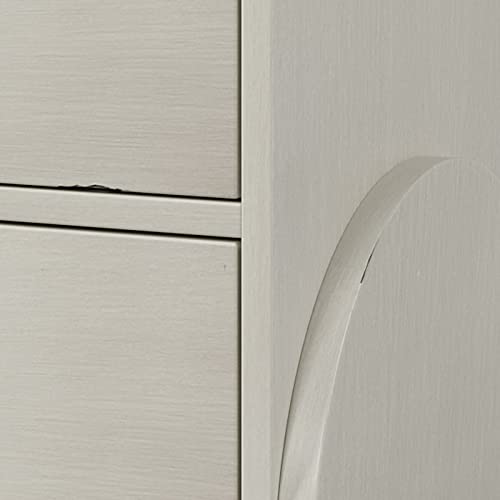 Double Dresser,Modern Drawer Dresser with Semi-Round Handle and Supporting Legs,Rubber Woodchest with Ample Storage Spaces,Drawer Organizers for Clothing,50.8''Lx17''Wx28''H,Antique White