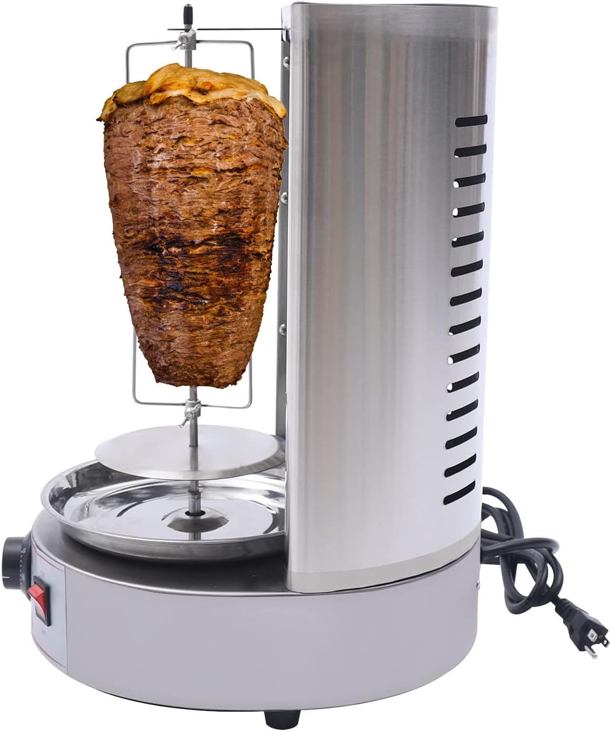 Vertical Chicken Rotisserie Oven, 3000W Electric Shawarma Grill Machine, Topcounter Doner Kebab Grill Machine Meat Grill Broiler with Double Heating Tubes, Commercial Gyro BBQ Grill Maker for Chicken
