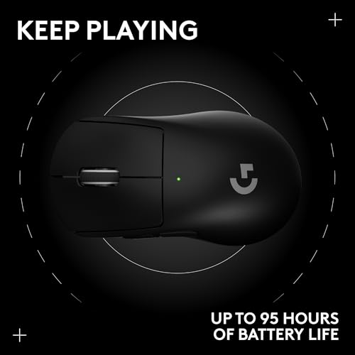 Logitech G PRO X Superlight 2 DEX Wireless Gaming Mouse, 60g pro-Grade Right-Handed Mouse with 5 programmable Buttons, USB-C Charging, 44k DPI Sensor, up to 8 kHz Polling for PC/Mac - White